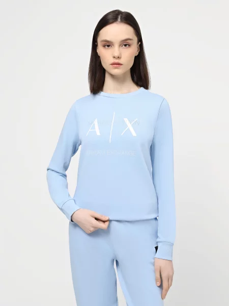 Світшот Armani Exchange Milano Edition блакитний