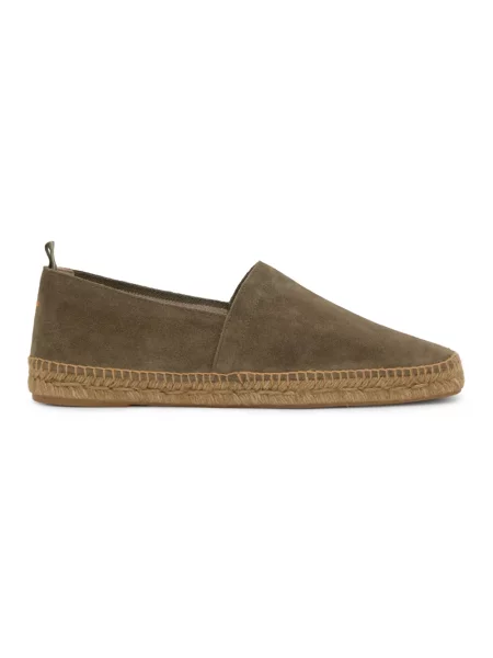 Lniane espadryle Castaner wsuwane zielone