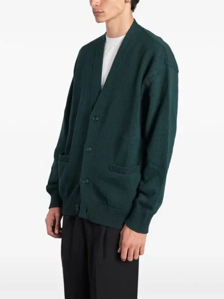 Cardigan Laneus cu decolteu în V verde