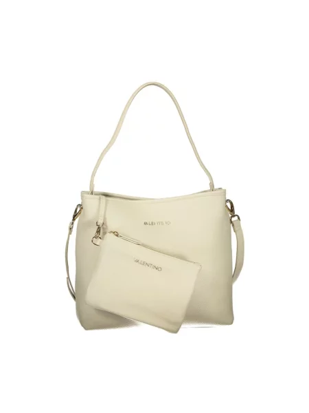 Lniana torebka Valentino beżowa