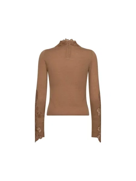 Dzianinowy sweter Marella brązowy