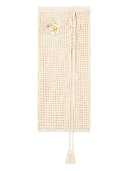 Fustă midi Alanui cu model floral până la genunchi