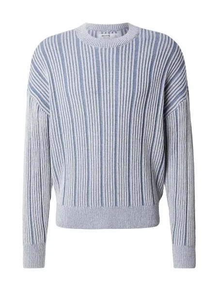HOLLISTER Svetr kouřově modrá bílá