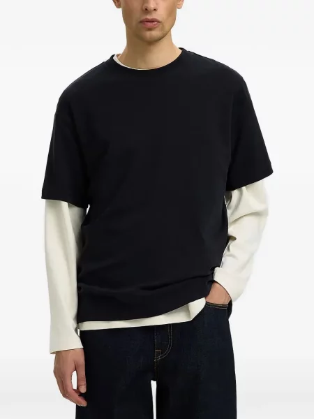 Scurt tricou Selected negru