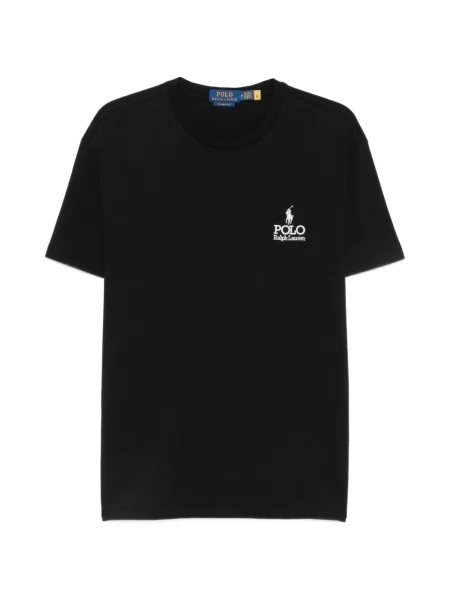 Tricou polo Polo Ralph Lauren cu broderie negru
