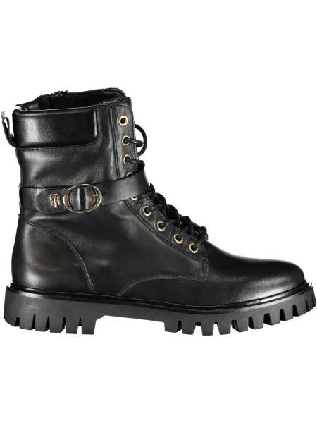 Botine Tommy Hilfiger cu cataramă negru
