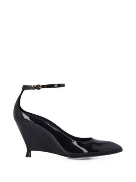 Pantofi cu toc Pinko din piele cu pană negru