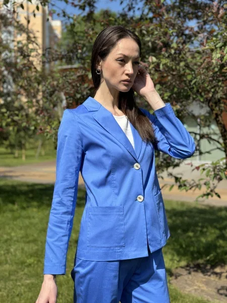 CAT ORANGE Жакет Синій/блакитний Бавовна/еластан синій