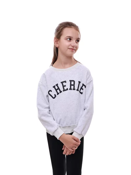 Дитячий Світшот LUMO світло-сірий віскоза/поліестер сірий