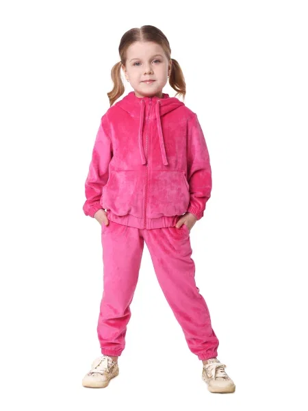 Велюровий Дитячий Спортивний костюм Timbo малиновий