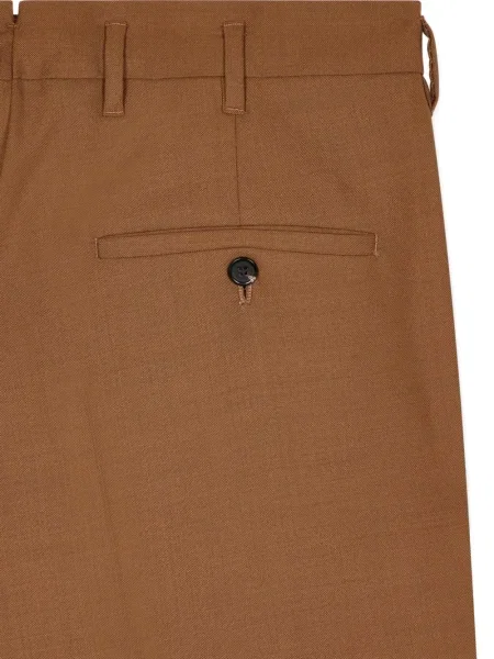Pantaloni Paul Smith de lână maro