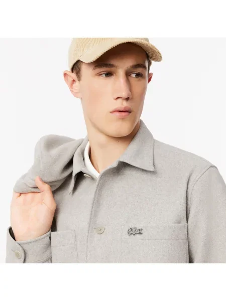 Lacoste Koszula Flanelowa Oversize szara