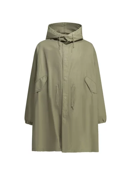 Παλτό Comme Des Garçons Homme με κουκούλα με κορδόνι πράσινο