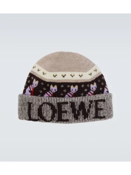 Căciulă Loewe de lână bej