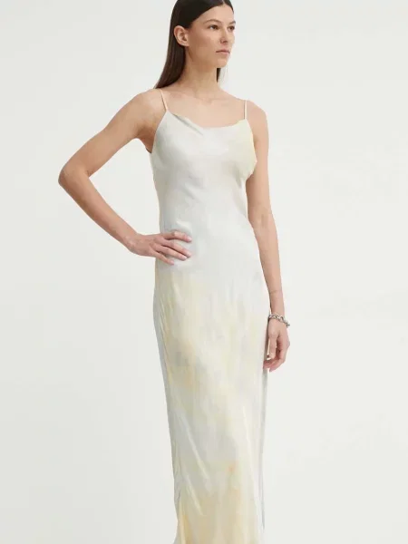 Samsoe Samsoe rochie SAHANNAN maxi evazati bej