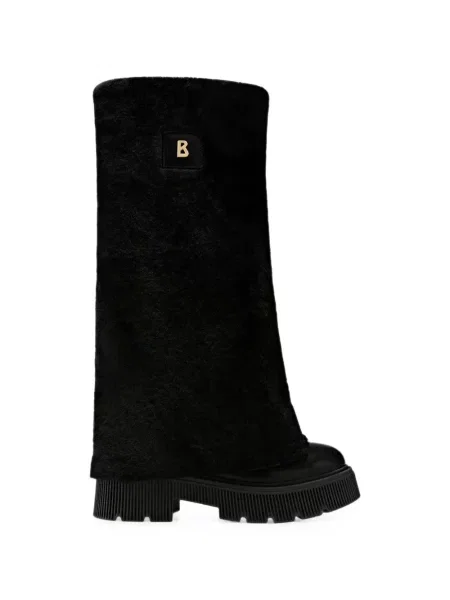 Botine Bogner cu platformă din piele de oaie negru
