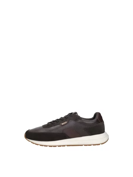 BOSS Vinston sneakersy skórzane brązowe