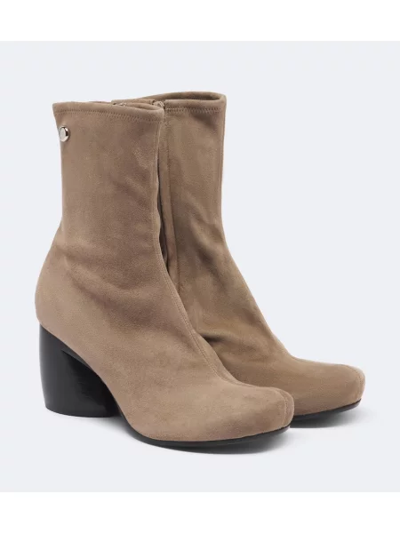 Cizme scurte Loewe din piele de căprioară bej
