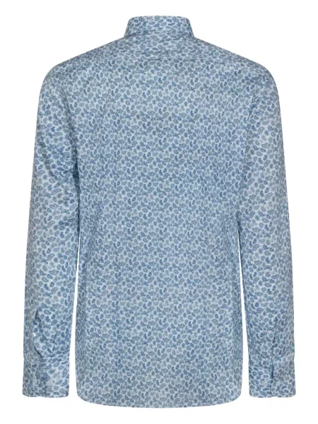 Cămașă Etro cu imagine cu model paisley albastru