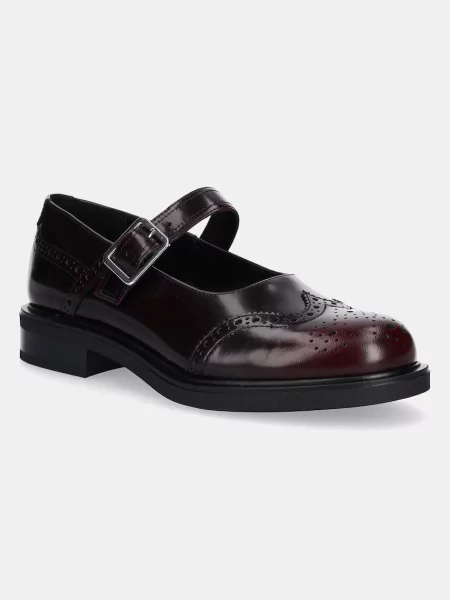 Кожени половинки обувки Vagabond Shoemakers FREYA с равна подметка бордо