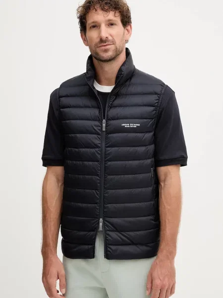 Vestă din puf Armani Exchange albastru