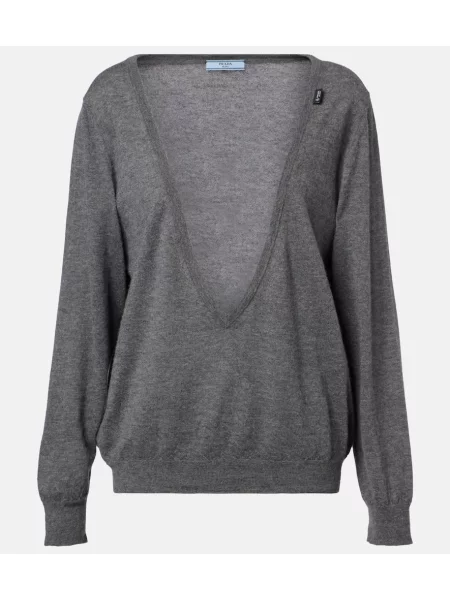 Pulover Prada iz kašmirja siva