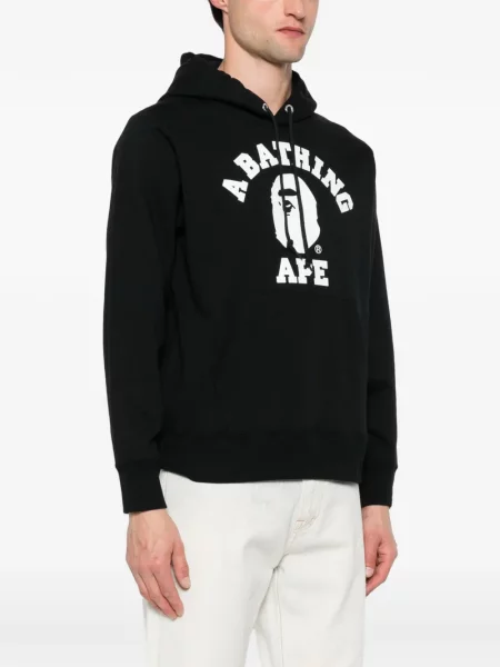 Hanorac cu glugă A Bathing Ape® cu imagine negru