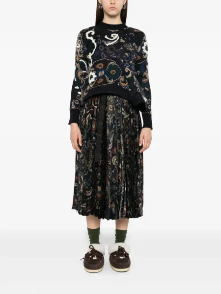 Пуловер Sacai на цветя синьо