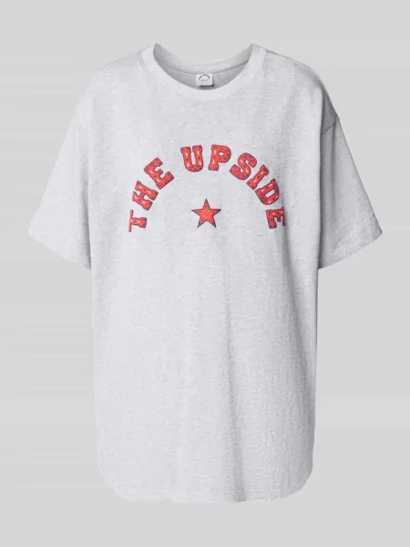 T-shirt o kroju oversized z nadrukiem z logo i okrągłym dekoltem The Upside