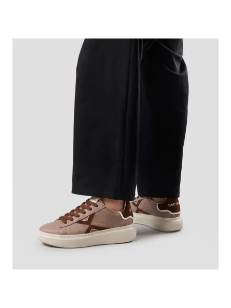 Sneakersy Alexander Smith skórzane beżowe