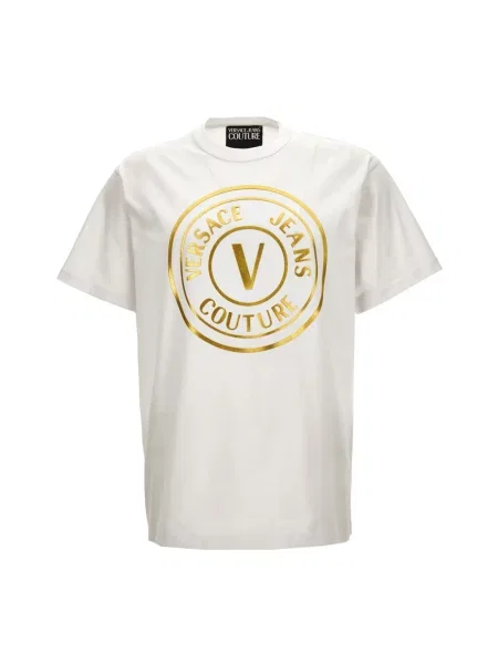 Koszulka Versace Jeans Couture z logo biała