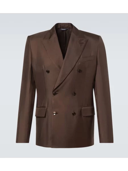 Svilen blazer Dolce&gabbana rjava