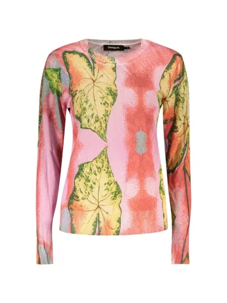 Pulover Desigual cu imagine roz