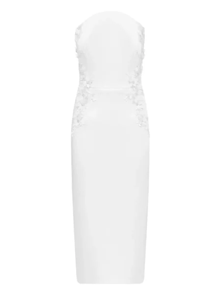 Rochie midi Rebecca Vallance până la genunchi de costum alb