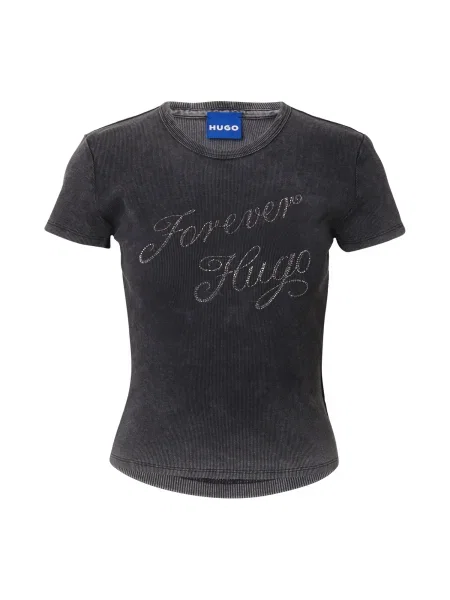 HUGO Tricou Dever negru