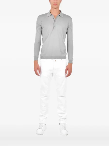 Поло тениска Low Brand сиво