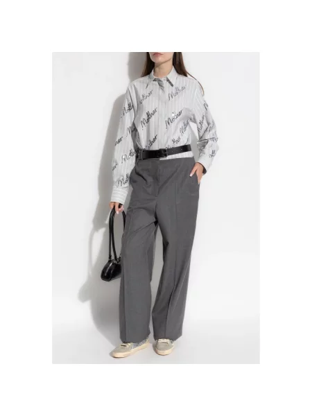 Koszula Stella Mccartney z cekinami niebieska