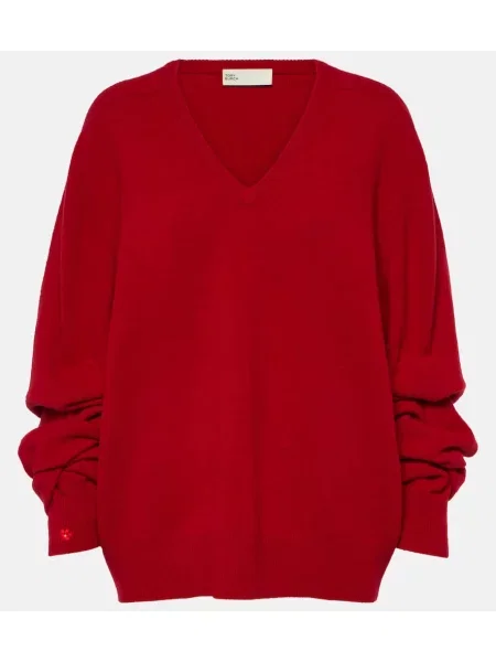 Pulover Tory Burch de lână roșu