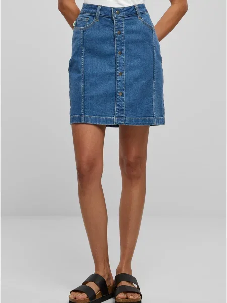 Fustă din denim Urban Classics albastru