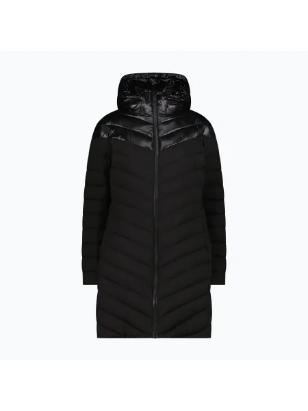 Kurtka ocieplana CMP Snaps Hood Parka nero beżowa