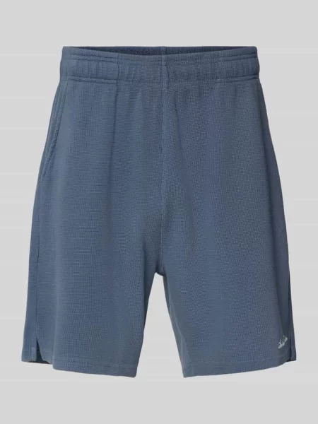 Szorty o kroju relaxed fit z fakturowanym wzorem Another Cotton Lab granatowe