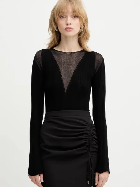 Pinko pulover din amestec de lână negru