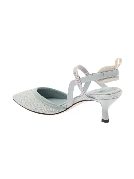 Portfel Alexander Mcqueen z otwartą piętą niebieski