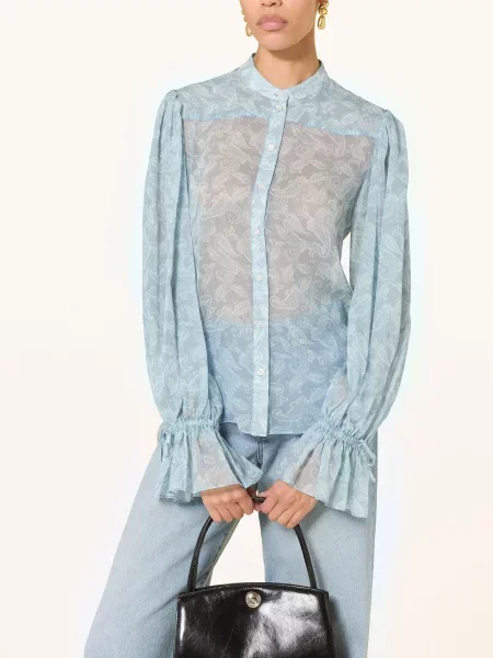 Ladneri Jedwabna Bluzka Elise blau