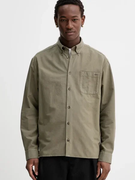 Риза A.P.C. Chemise Mateo Logo зелено