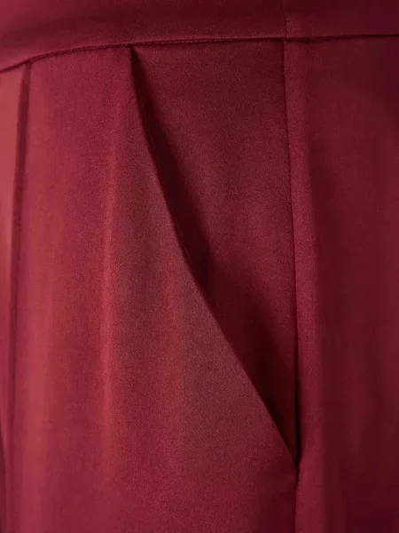 Pantaloni Simkhai de lână plisate roșu