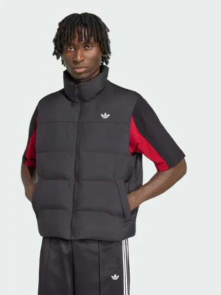 Утеплений жилет adidas перероблений чорний