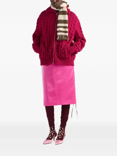 Cardigan Prada de lână roz