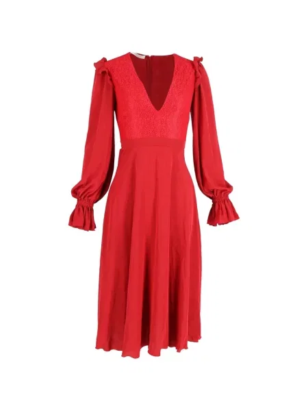 Rochie Philosophy Di Lorenzo Serafini cu decolteu în V roșu