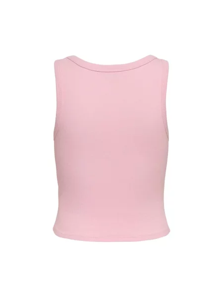 Top Only bez rękawów z okrągłym dekoltem różowy
